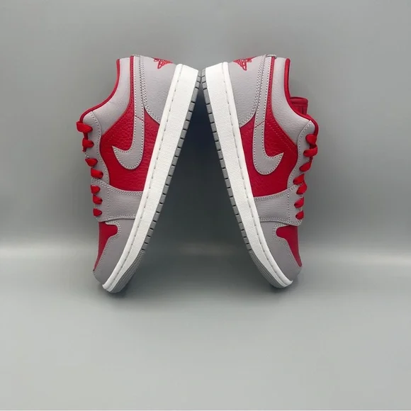 New Nike Air Jordan 1 Low SE Gym Red/Black/White/Cement Grey #Women's - Picture 13 of 16